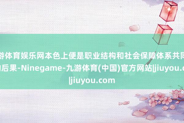 九游体育娱乐网本色上便是职业结构和社会保障体系共同作用的后果-Ninegame-九游体育(中国)官方网站|jiuyou.com