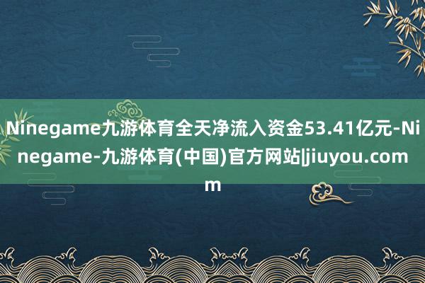 Ninegame九游体育全天净流入资金53.41亿元-Ninegame-九游体育(中国)官方网站|jiuyou.com