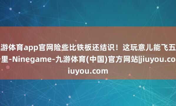 九游体育app官网险些比铁板还结识！这玩意儿能飞五百公里-Ninegame-九游体育(中国)官方网站|jiuyou.com