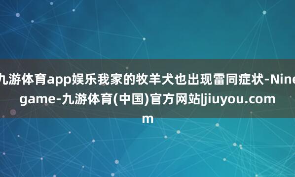 九游体育app娱乐我家的牧羊犬也出现雷同症状-Ninegame-九游体育(中国)官方网站|jiuyou.com